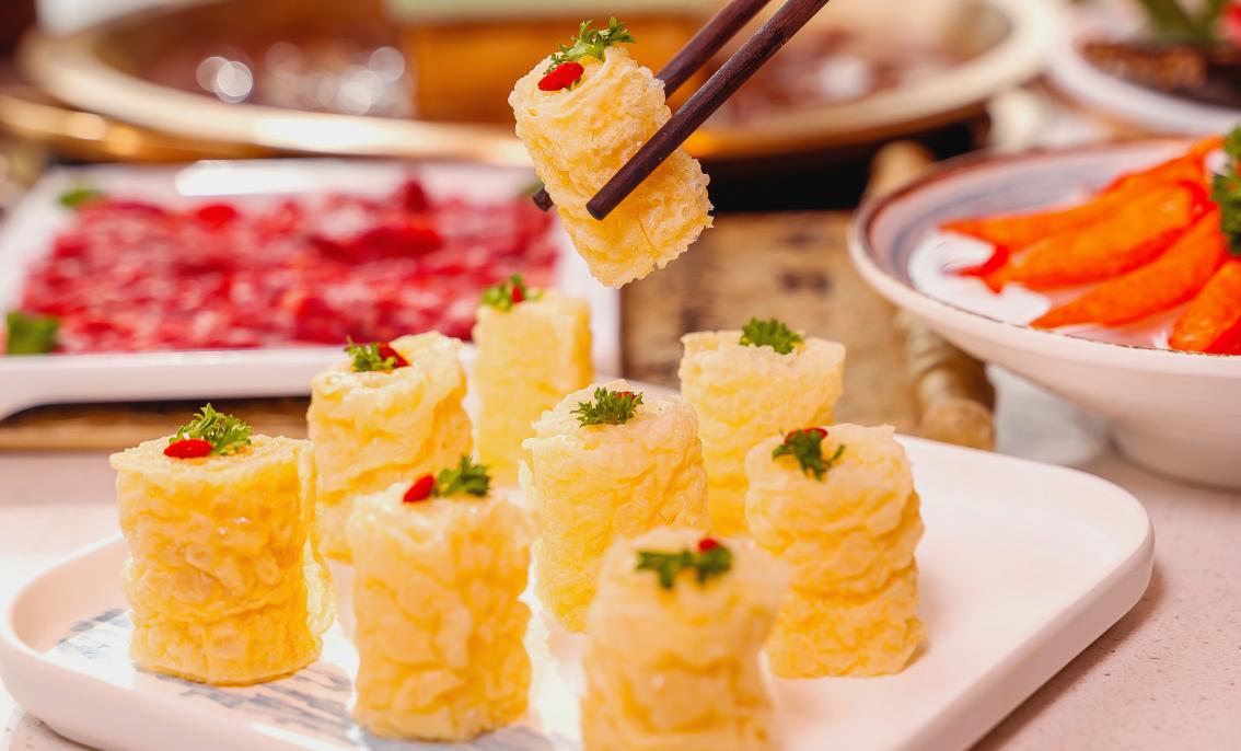 正宗四川火鍋店，必備的五道素菜品，第一道就是必備！